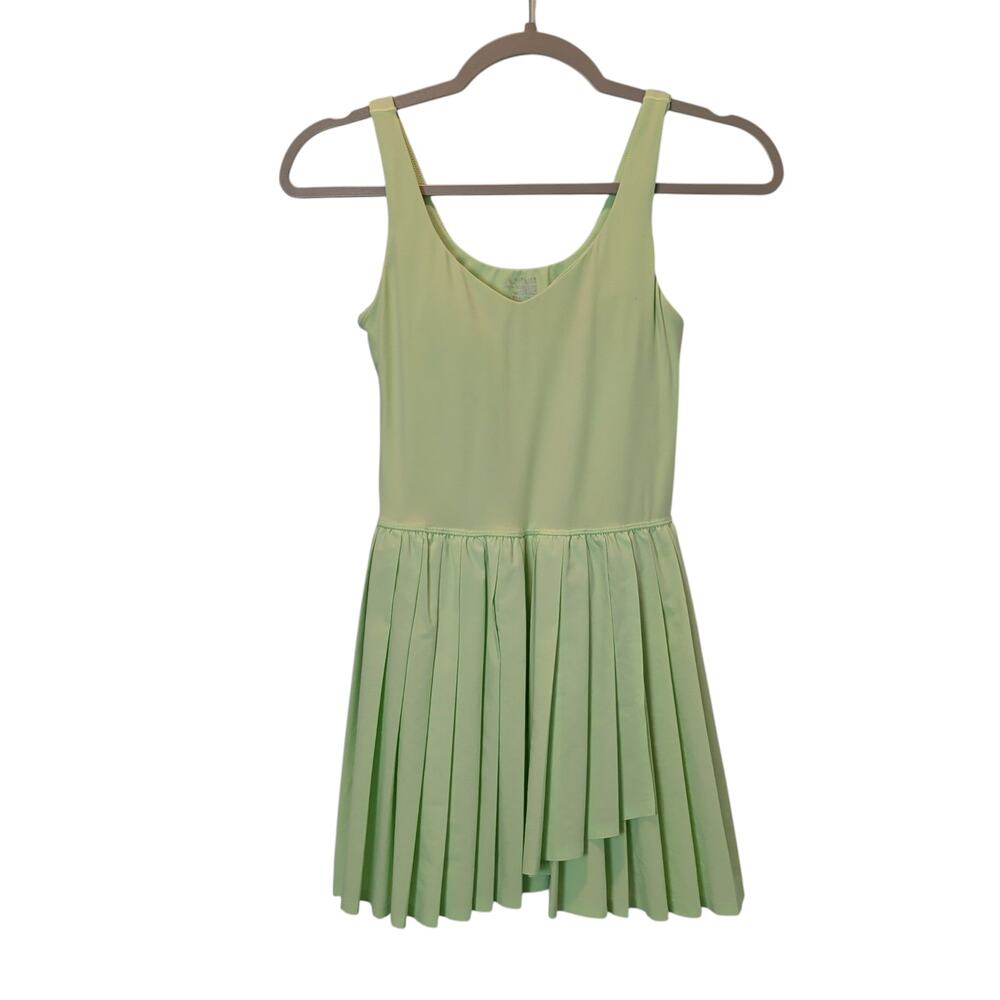 aerie Light Green Pleated Mini Dress